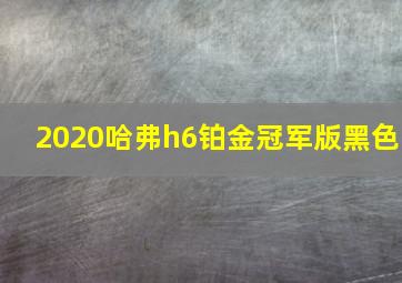 2020哈弗h6铂金冠军版黑色