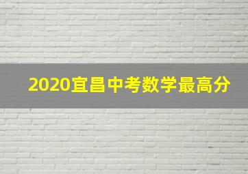 2020宜昌中考数学最高分