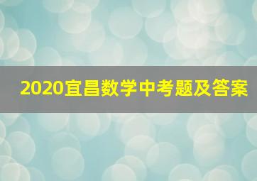 2020宜昌数学中考题及答案