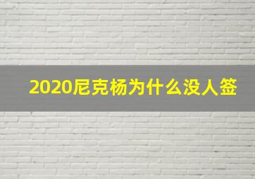 2020尼克杨为什么没人签