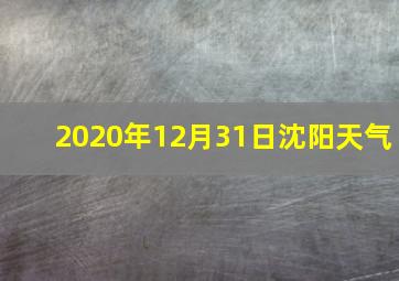 2020年12月31日沈阳天气