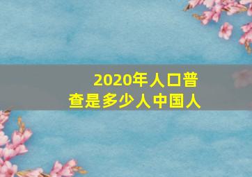 2020年人口普查是多少人中国人