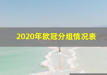 2020年欧冠分组情况表