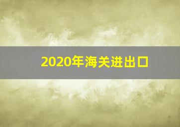 2020年海关进出口