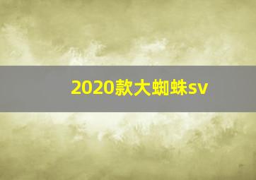 2020款大蜘蛛sv