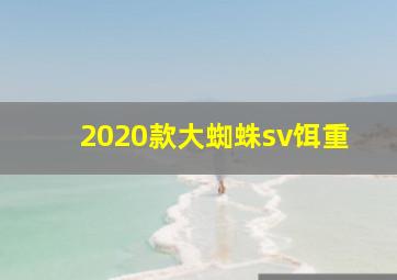 2020款大蜘蛛sv饵重