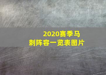 2020赛季马刺阵容一览表图片