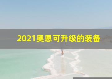 2021奥恩可升级的装备