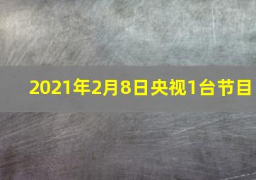 2021年2月8日央视1台节目