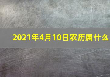 2021年4月10日农历属什么