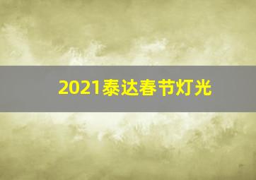 2021泰达春节灯光