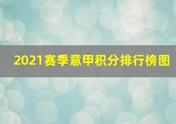 2021赛季意甲积分排行榜图