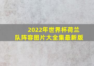 2022年世界杯荷兰队阵容图片大全集最新版