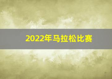 2022年马拉松比赛