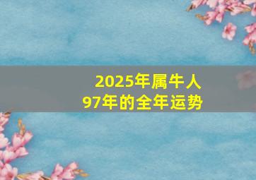 2025年属牛人97年的全年运势