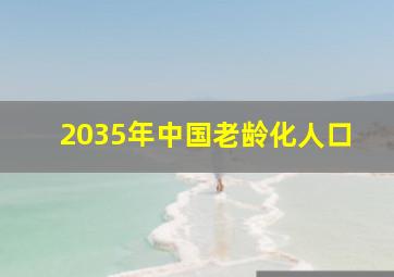 2035年中国老龄化人口