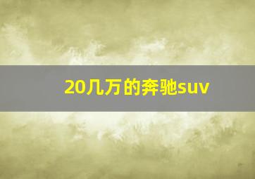 20几万的奔驰suv