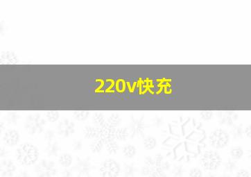 220v快充