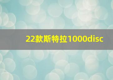 22款斯特拉1000disc