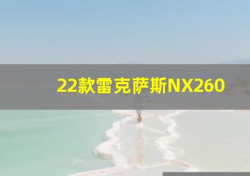 22款雷克萨斯NX260