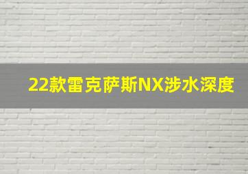 22款雷克萨斯NX涉水深度