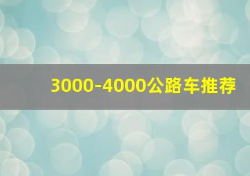 3000-4000公路车推荐