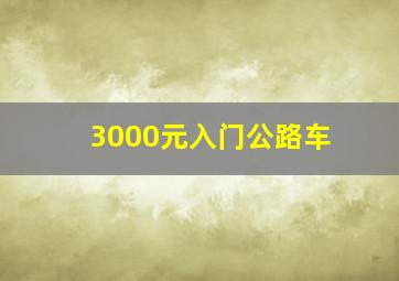 3000元入门公路车