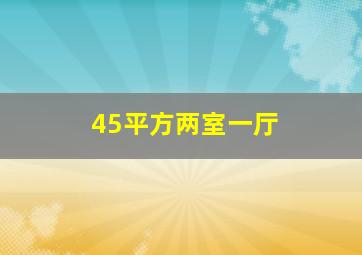 45平方两室一厅