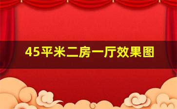 45平米二房一厅效果图