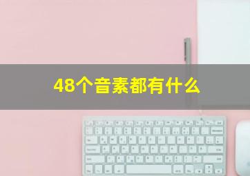 48个音素都有什么