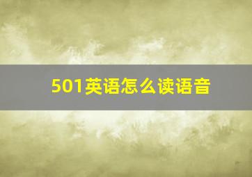 501英语怎么读语音