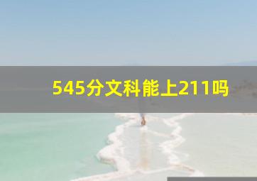 545分文科能上211吗