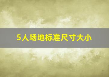 5人场地标准尺寸大小