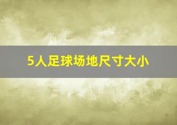 5人足球场地尺寸大小