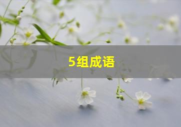 5组成语