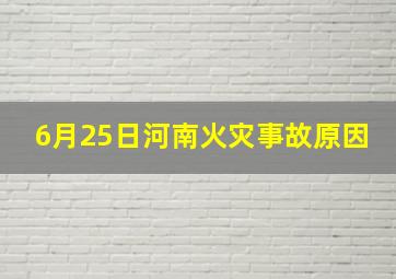 6月25日河南火灾事故原因