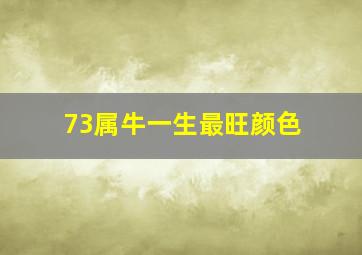 73属牛一生最旺颜色