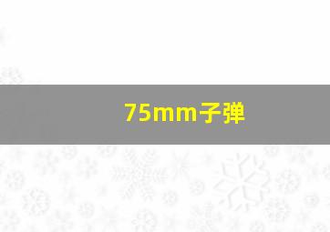 75mm子弹