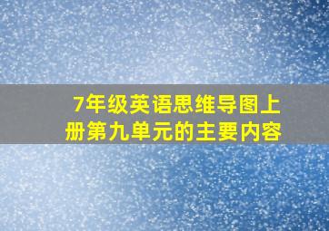 7年级英语思维导图上册第九单元的主要内容