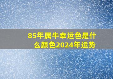 85年属牛幸运色是什么颜色2024年运势