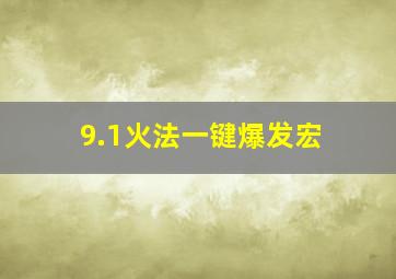 9.1火法一键爆发宏