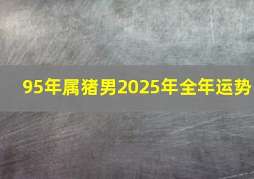 95年属猪男2025年全年运势