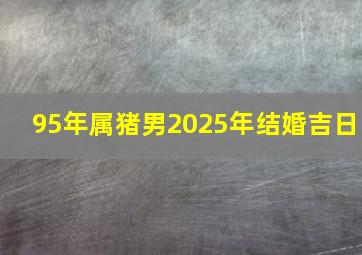 95年属猪男2025年结婚吉日