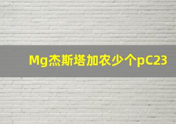 Mg杰斯塔加农少个pC23