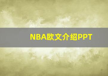 NBA欧文介绍PPT