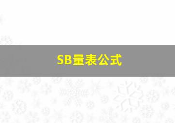 SB量表公式