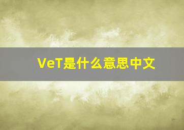 VeT是什么意思中文