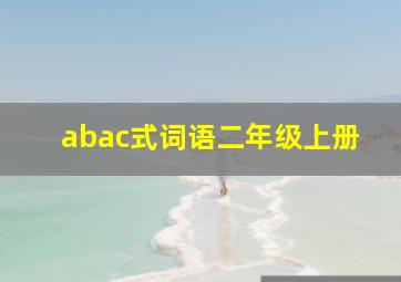 abac式词语二年级上册