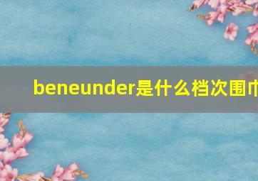 beneunder是什么档次围巾