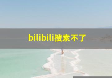 bilibili搜索不了